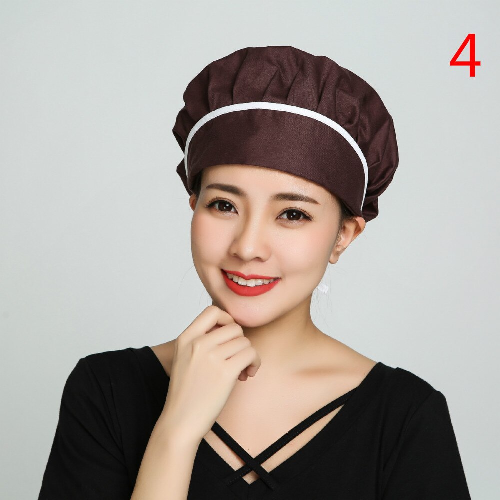 Chapeau de Chef pour hommes et femmes, uniforme de Chef cuisinier, de boulanger, de café, de Restaurant, d'hôtel, de boulangerie, chapeaux de travail, casquettes anti-poussière respirantes pour atelier: 4