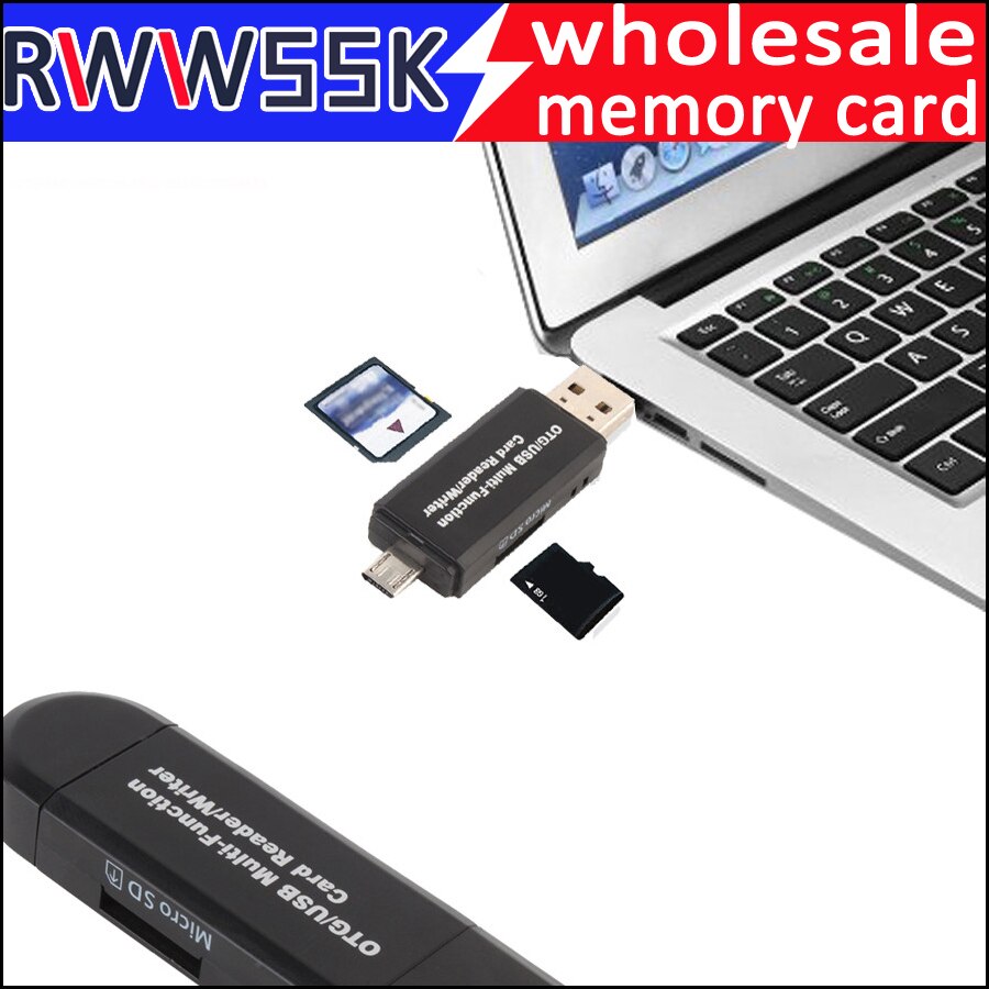 3 in 1 USB 2.0 Multi-function TF SD SDHC SDXC Card Reader Triplet OTG card reader Adapter