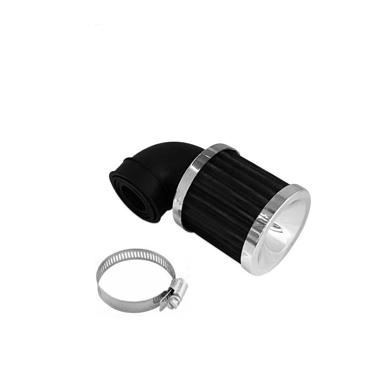 28–48 mm Universal--Motorrad 90 ° Biege Luft Aufnahme Filter Reiniger Schmutz Fahrrad BobberChopper Cafe Rennfahrer alt Schule: Kakifarbig