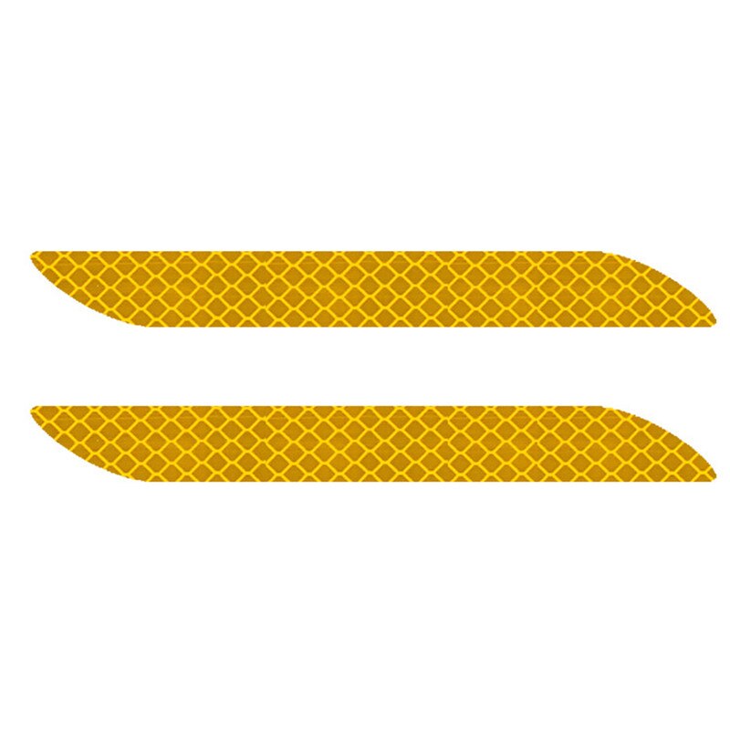 Autocollant réfléchissant universel pour voiture, 2 pièces, Paster d&#39;avertissement de sécurité, décoratif pour barre arrière de voiture résistant à l&#39;eau pour les besoins de sécurité routière: Gold