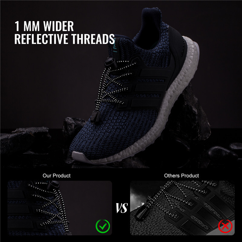Schnürsenkel Kreative Schnell Keine Krawatte Schnürsenkel freundlicher Erwachsene unisex Schnürsenkel Turnschuhe Sport Faul Schnürsenkel Reflektierende Elastische Elastische