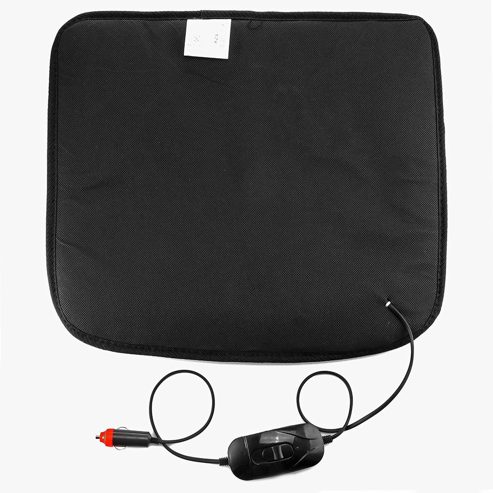 Cojín de asiento con calefacción de coche Onever, funda para coche, calentador térmico de 12 V, almohadilla térmica, calentador negro de invierno, cojín para hogar
