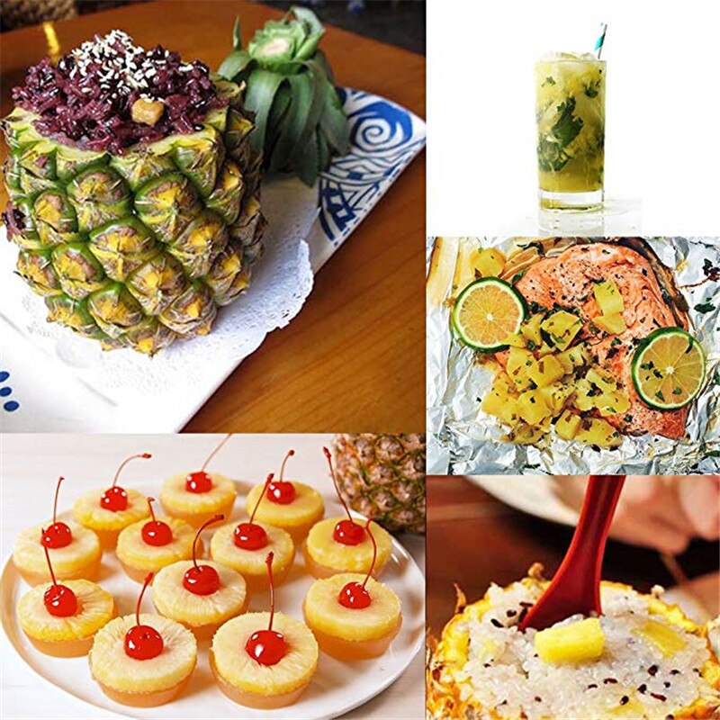 , Pineapple slicer peeler cutter parer knife stainless steel kitchen fruit tools cooking tools green/yellow/black
