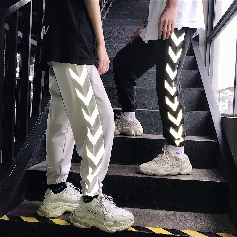 Hip hop dans kostume reflekterende bukser mænd/kvinder sport jogger street dance tøj bukser piger jazz hiphop bukser 2222