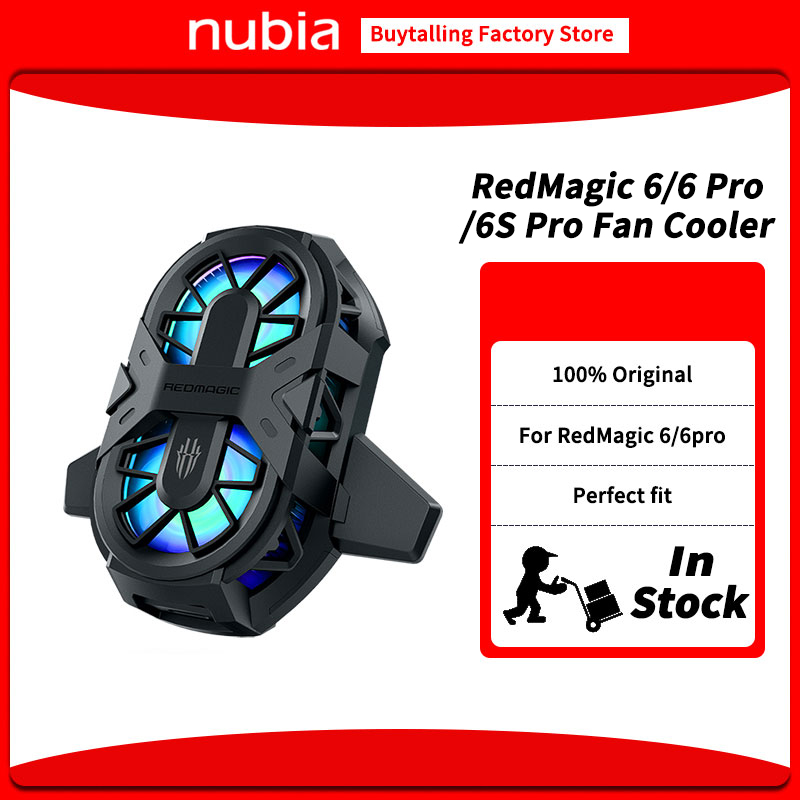 100% Original Nubia RedMagic 6 Pro Gaming Phone Dual Core Fan Cooler for Red Magic 6 6S Pro ICE Dock