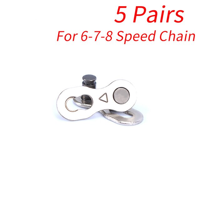 5 pairs 6/7/8/9/10/11 Speed Bike Chain Connector Lock Set MTB Road Bicycle Connector for Quick Master Link Joint Chain Pin: 6-7-8 speed chain