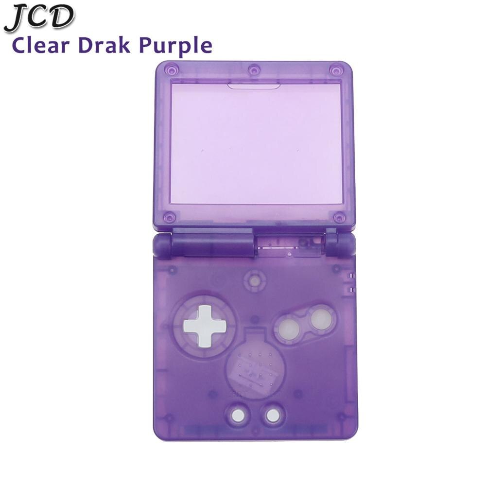 JCD 12Color Transparent Clear Color For GBA SP Replacement Housing Shell Cover Case For Nintendo GameBoy Advance SP: Clear Drak Purple