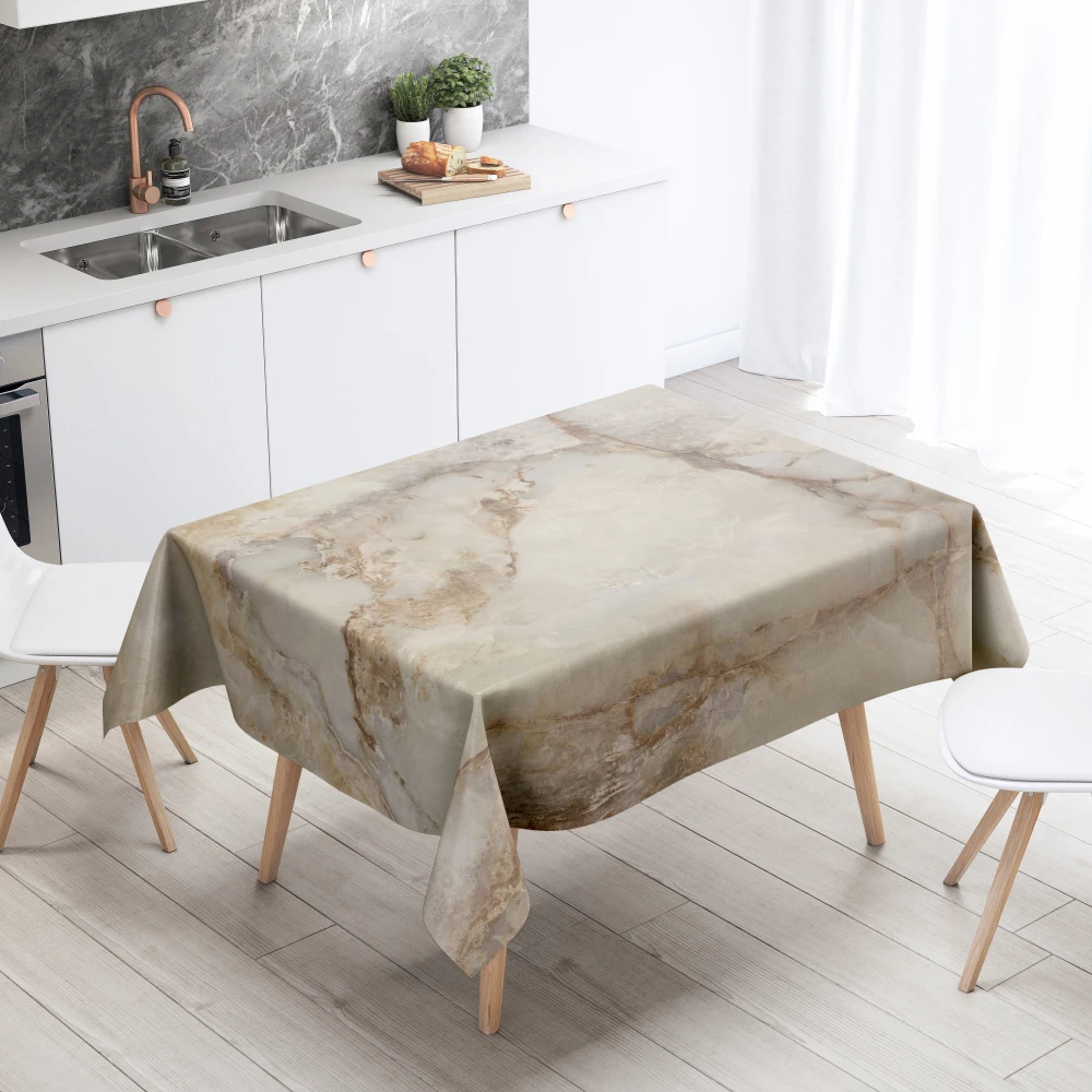 Marmor aufbringen Tischdecke Wohnkultur schmutz abweisend wasserdicht Dekoration rechteckige Küche Kamin Arbeits platte: Blau / 132*132cm