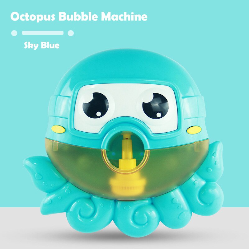 Bubble Crab Bath Toy Bubble Machine Crabs Frog Music Bathtub Soap Automatic Bubble Maker Bathroom for Toddlers Baby Kid Toy: Octopus With Box A