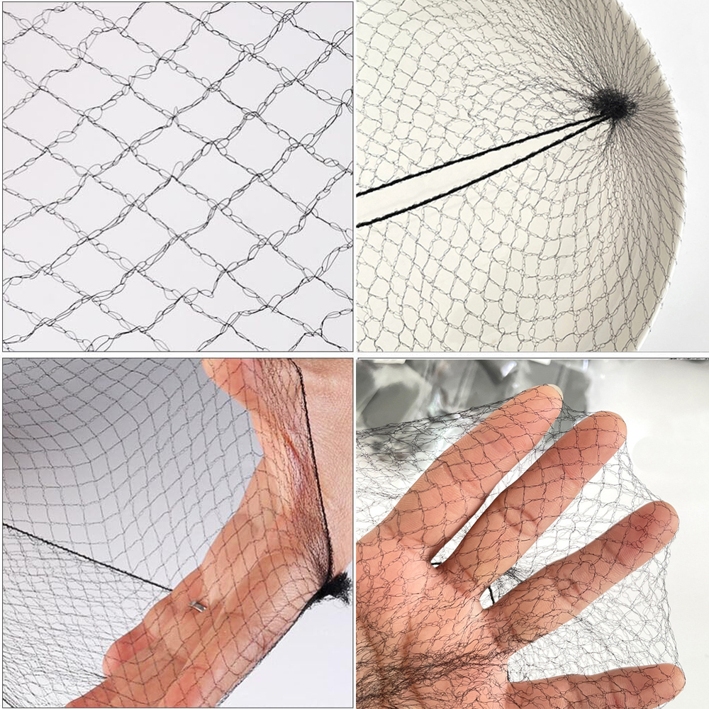20Pcs Durable Nylon Hair Net For Bun Hair Hair style Tool Black Blonde Brown 5Mm Hair Net For Wigs Mesh Hair Styling Hairnets