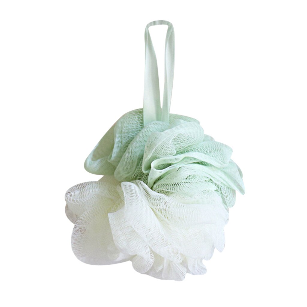 Vaskeklud kropsbørste svamp til kropsbruser svamp loofah bad brusebad svamp puf mesh kugle eksfolierende premium skrubber  #25: Grøn