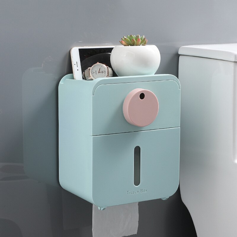 Toilet Paper Roll Holder Towel Holder Wall Mounted WC Roll Paper Stand Case Waterproof Drawer Bathroom Accessories: 05