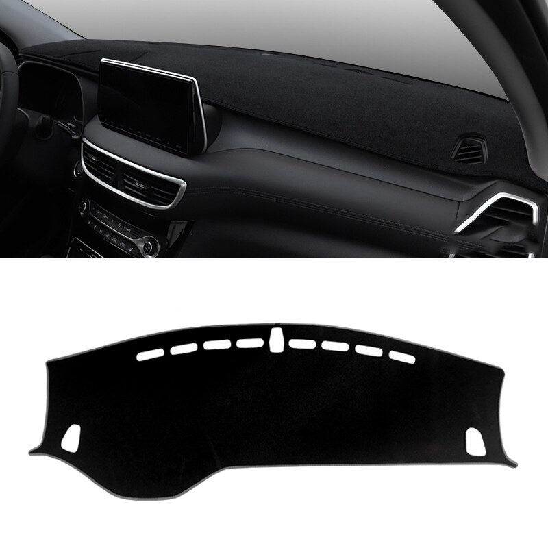 Para Hyundai Tucson , , , , , del tablero de instrumentos del coche cubierta evitar Luz de instrumento alfombra para tablero alfombras Accesorios: LHD 2019 Black