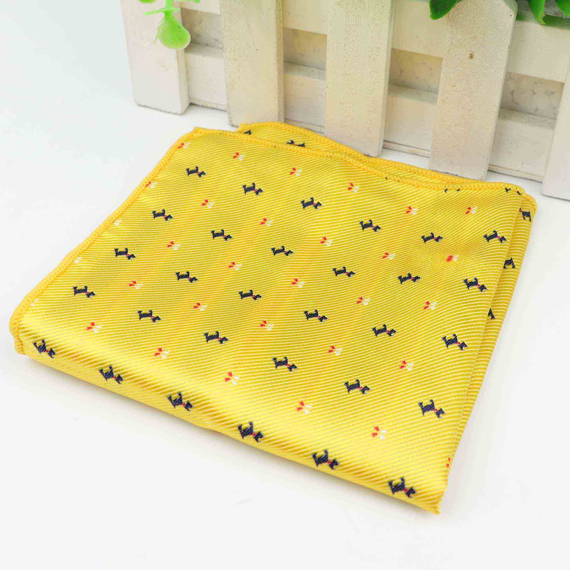 Men Kid Polyester Handkerchiefs Woven Printing Pocket Square Hankies Party Casual Bike Umbrella Dog Car Pockets Hanky: 14
