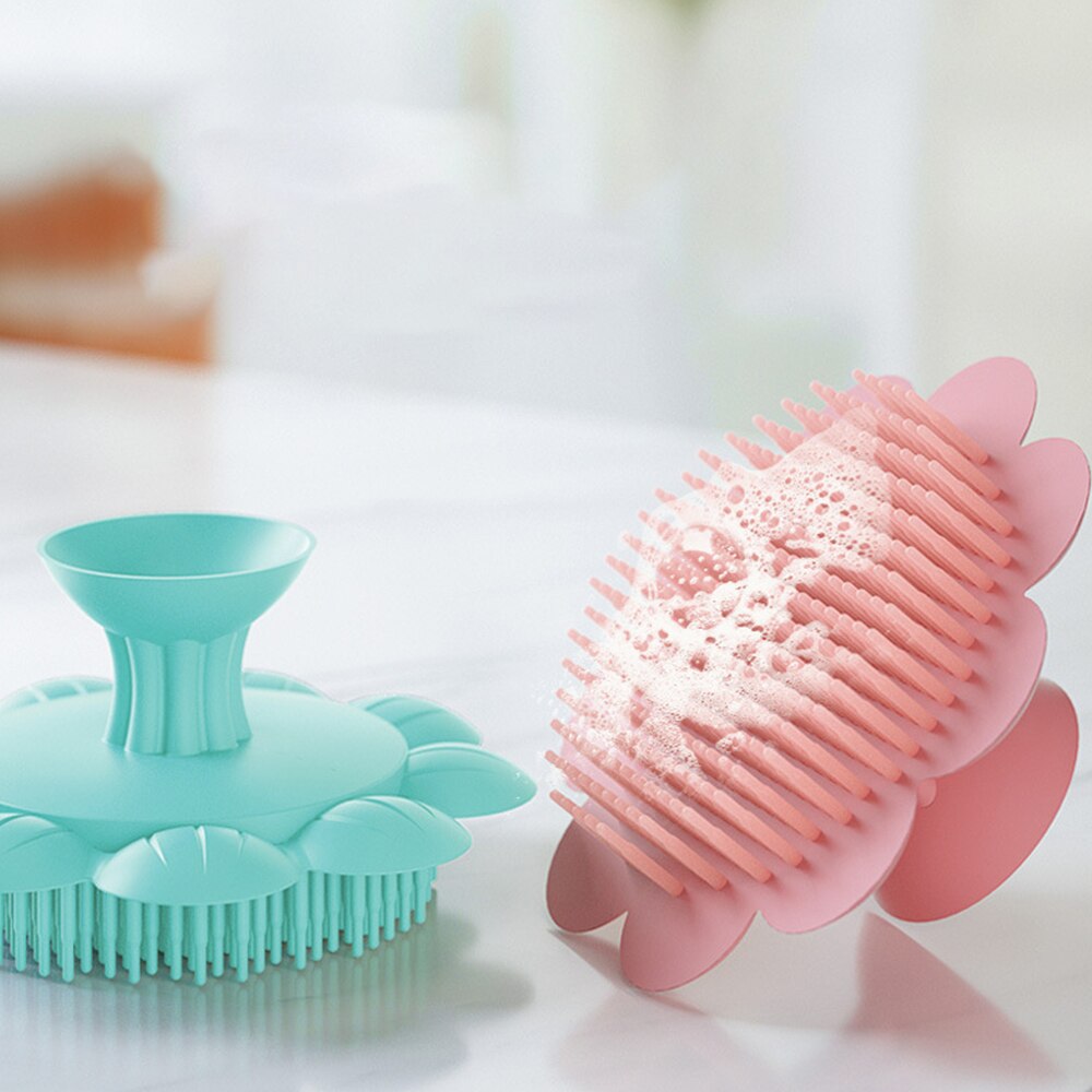 Baby silicone shampoo brush to remove dandruff, baby bath, bath brush, rub mud, children’s bath, cotton baby shampoo
