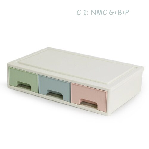 Syth skrivebord blank plast kosmetikk arrangør sminke oppbevaringsbokser søppel plast kosmetikk oppbevaringsboks mangfoldig kosmetisk arrangør: C 1