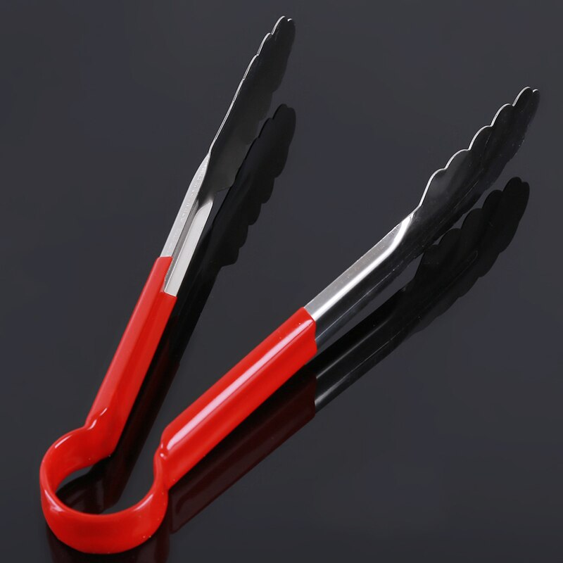 Stainless Steel Food Clip Snack Fryer Buffet Serving Tongs France Frying Kitchen Food Tongs: 9inch