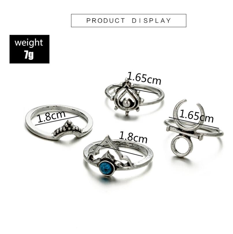 Tocona Vintage or anneaux ensembles pour femmes croix coquille étoile de mer cristal clair pierre géométrique bague de mariage bijoux: 6121