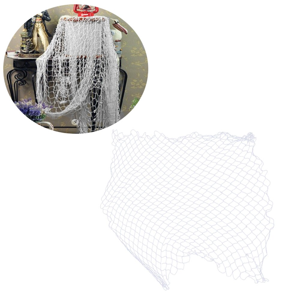 Nautical Fishing Balloon Net Beach Scene Party Decoration Netting (White)