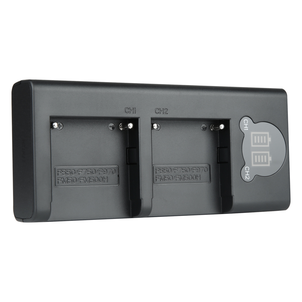 Caricabatteria digitale del caricatore 5V dell&#39;esposizione di NP-F970-C messo per la luce 2500c del materiale di riempimento F750 F990 della macchina fotografica di Sony