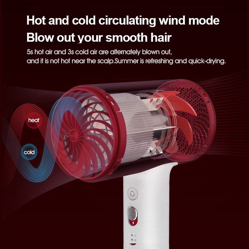 SOOCAS H5 Negative Ion Hair DryerProfessional Blow Dryer Aluminum Alloy Powerful Electric Dryer 1800W CN Plug