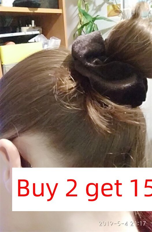 Fløjl scrunchie til kvinder disk hår blomst hovedreb ingen skade hår gummi knold hår tilbehør elastisk fjeder