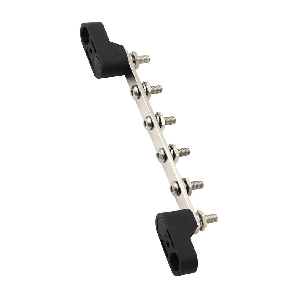 6-position M6 Single Busbar Straight Row With Transparent Upper Cover With Sticker And Heat Shrinkable Line Terminal