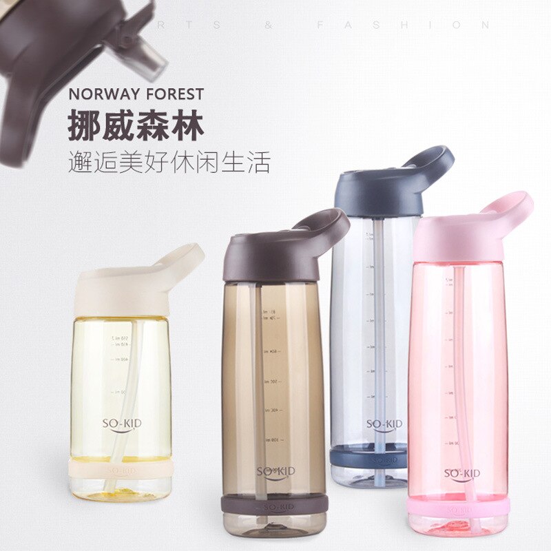 Student Water Cup Drinking Bottle with Straw Lid Boys and Girls Water Bottles for School Outdoor Drinking Bottle