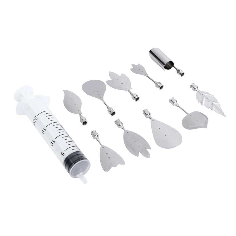 Facemile 10 stks/set 3D Jelly Bloem Art Gereedschap Jelly Cake Gelatine Pudding Nozzle Spuit Nozzle Set Cake Decorating Gereedschap