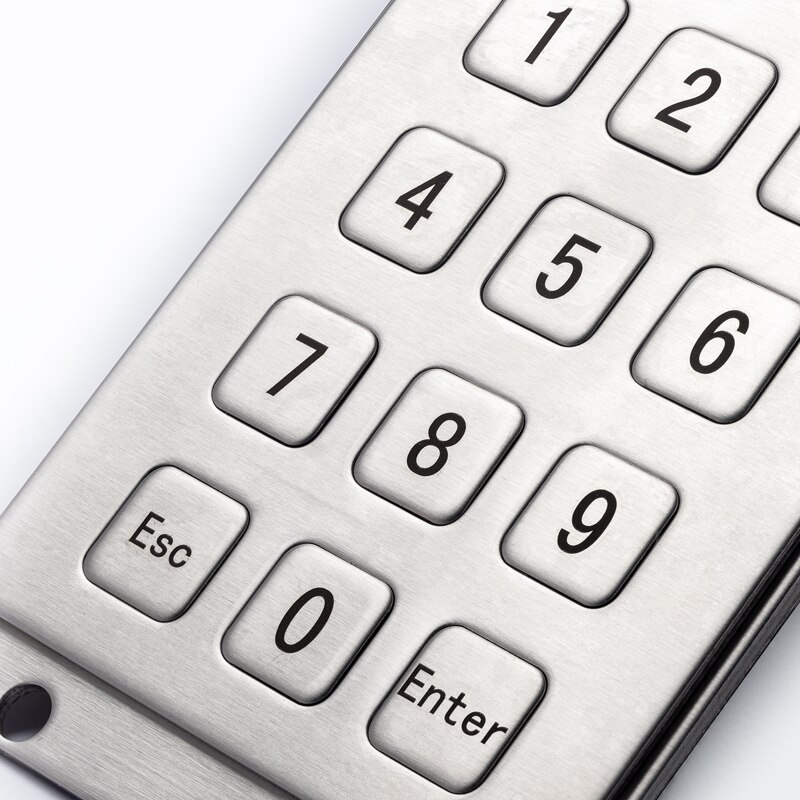 IP54 Wasserdicht 3x4 matrix Industrielle 304 Edelstahl 12 taste Metall Numerische Tastatur für Kiosk