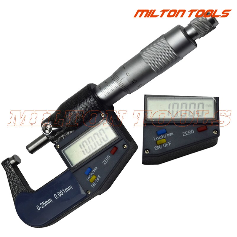25mm/0.001mm Electronic Digital Micrometer micron digital outside micrometer thickness measuring gauge