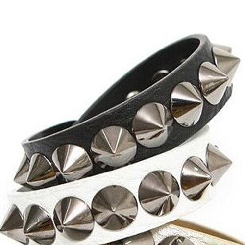 Bluelans Punk gotisch Felsen Faux Leder Nieten Zucht Spitze Armbinde Manschette Armreif Armbinde