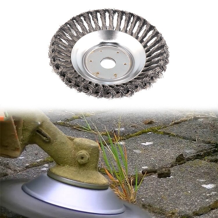 Ferramenta elétrica 6/8 polegada fio de aço aparador grama cabeça cortador de grama fio torcido roda capina trimmer escova cortador jardim gramado suprimentos