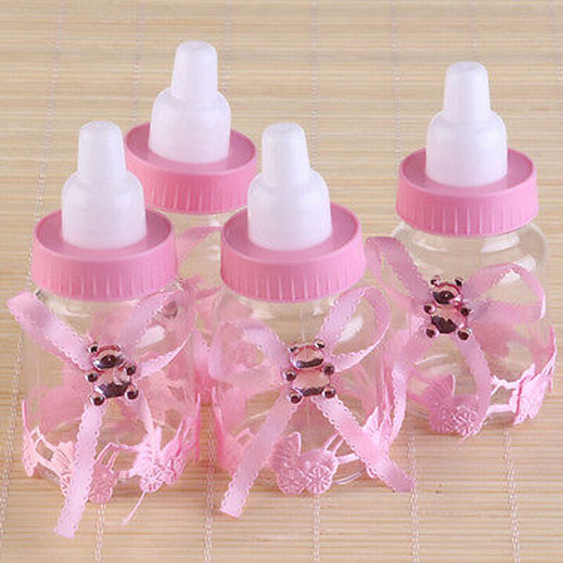 12 Uds. De biberones rellenables para Baby Shower caja de caramelos Favour de cumpleaños y bautizo caja de recuerdos de fiestas botella decoración recuerdo