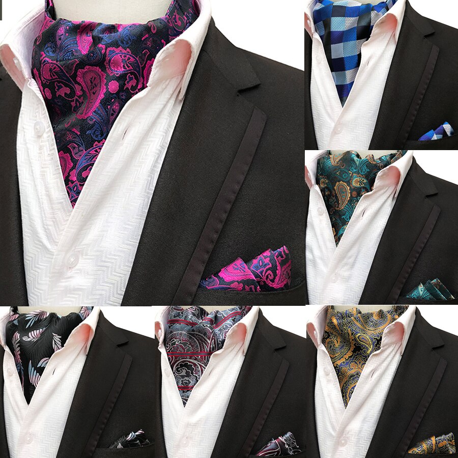 Ricnais-Conjunto de pañuelos de Cachemira Vintage para hombre, traje de caballero cuadrado con bolsillo, pañuelo Formal de boda