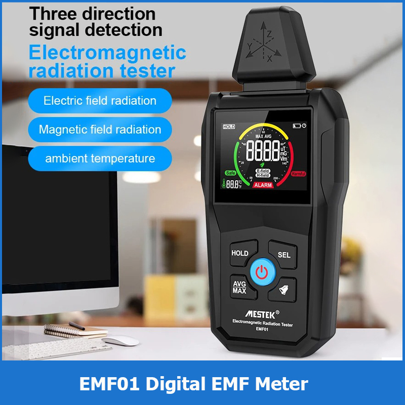 EMF01 Detektor für elektromagnetische Strahlung, hochpräzises EMF-Messgerät, Messgerät für elektromagnetische Wellenstrahlung im Haushalt
