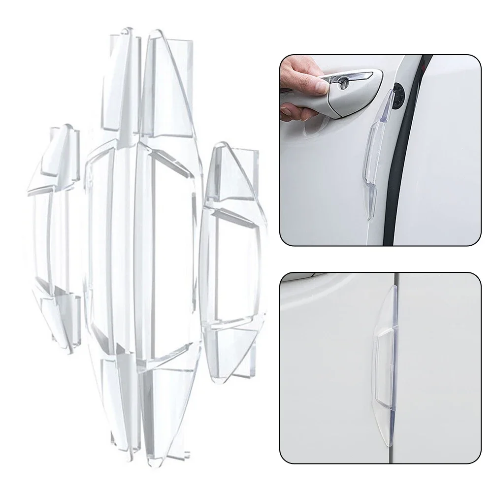4Stck Auto Aufkleber Tür Rand Wachen Schutz trimmen Molding Streifen transparent Gummi Anti-kollision Absturz Barrieren Bar Streifen