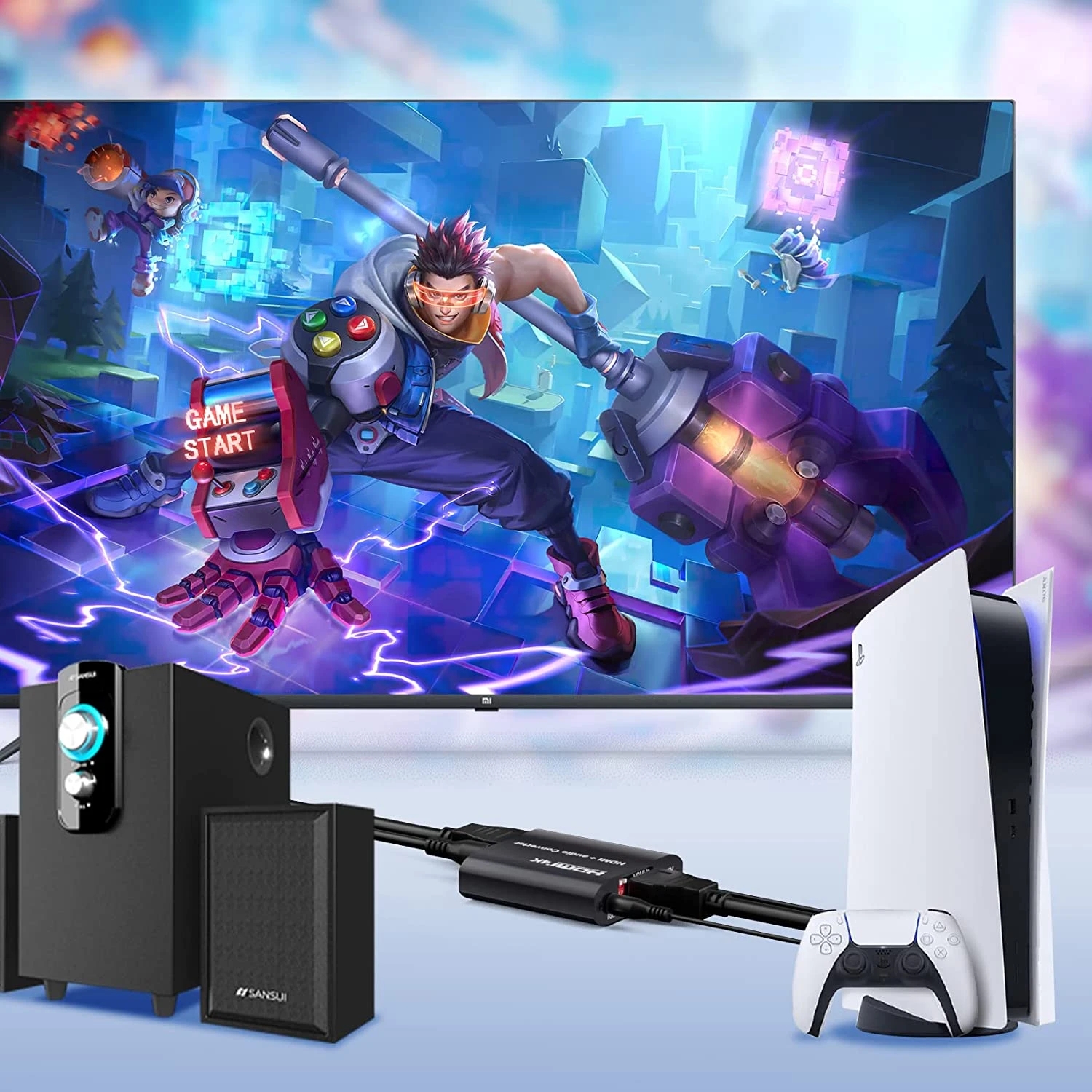 4K Hdmi Audio-Extractor Splitter Met Toslink Coaxiale Audio Uit 4K 30Hz Hdmi Naar Toslink Spdif Coaxiale Audio Converter Adapter