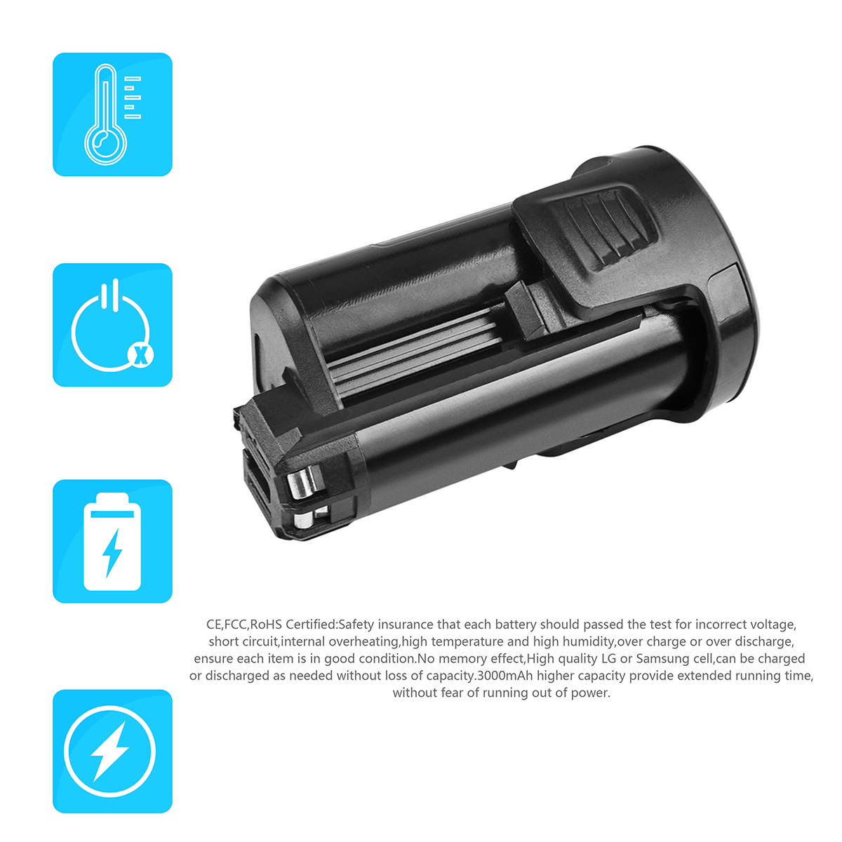 Turpow 12v 3500 8300 -ion battery for dremel 8200 8220 8220  b812-02 8200 oscillating tool replacement battery