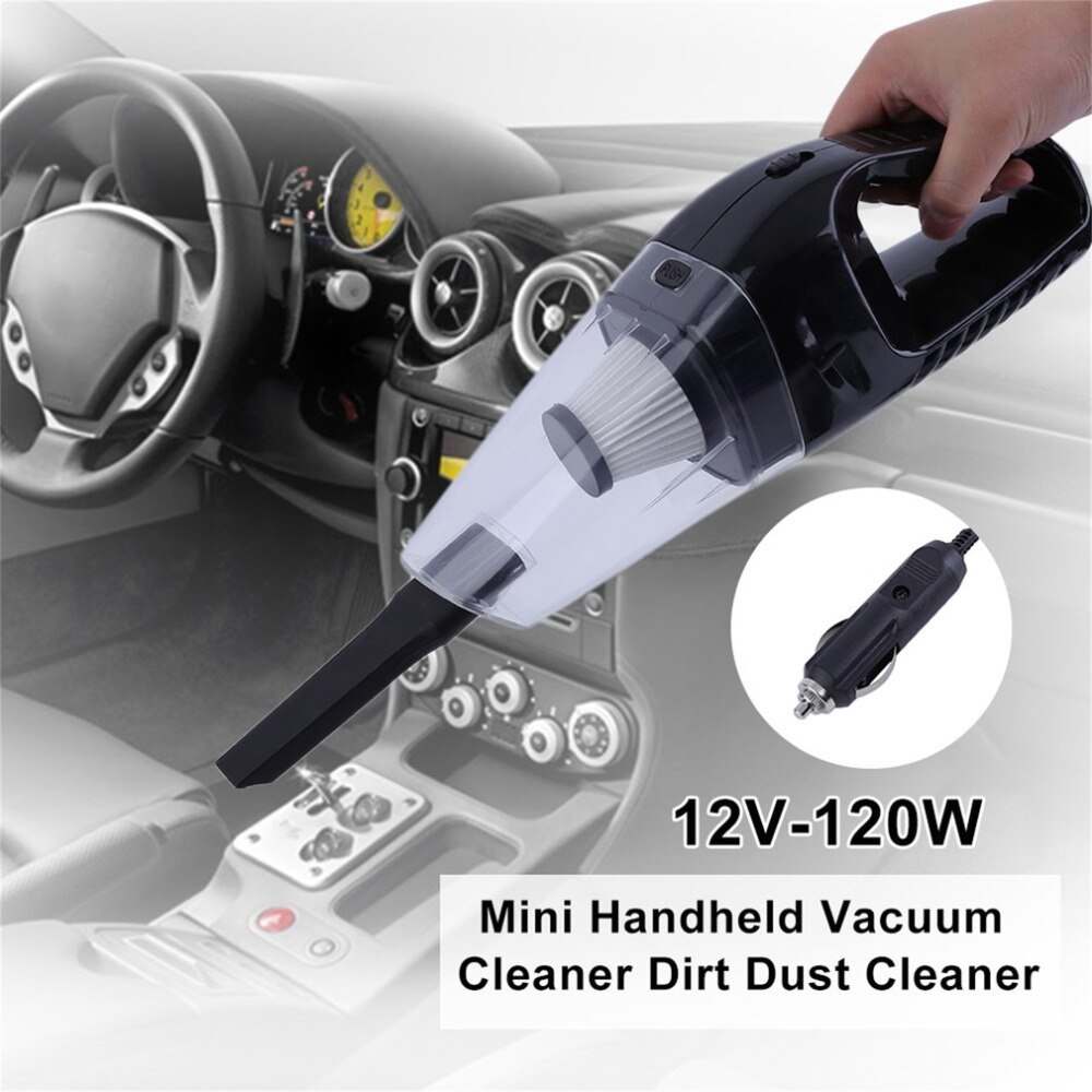 Portable Car Vacuum Cleaner 12V 120W Dirt Dust Cleaner Collector Auto Car Mini Handheld Cleaning Appliances Low Noise