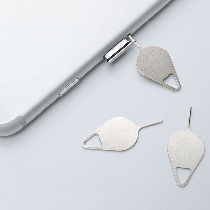 Aiguille universelle en acier inoxydable, 1 pièce, pour téléphone portable, retrait du plateau de carte Sim, broche d&#39;éjection, sélecteur de carte de Smartphone