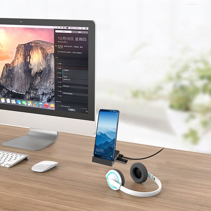 8 in 1 -c docking hub voor nintendo switch dock multifunctioneel hd dockingstation voor huawei / samsung / xiaomi