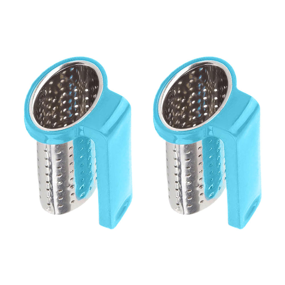 2 pièces en acier inoxydable thé en vrac infuseur théière filtre crépine tamis tasse tasses thé léger crépines