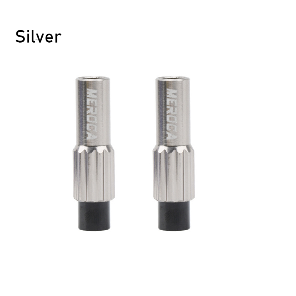 2pcs Micro Adjustable Screws MTB Bike Brake Cable Gear Shift Connector Road Bike Shifter Cable Line Adjust Housing Caps: Silver