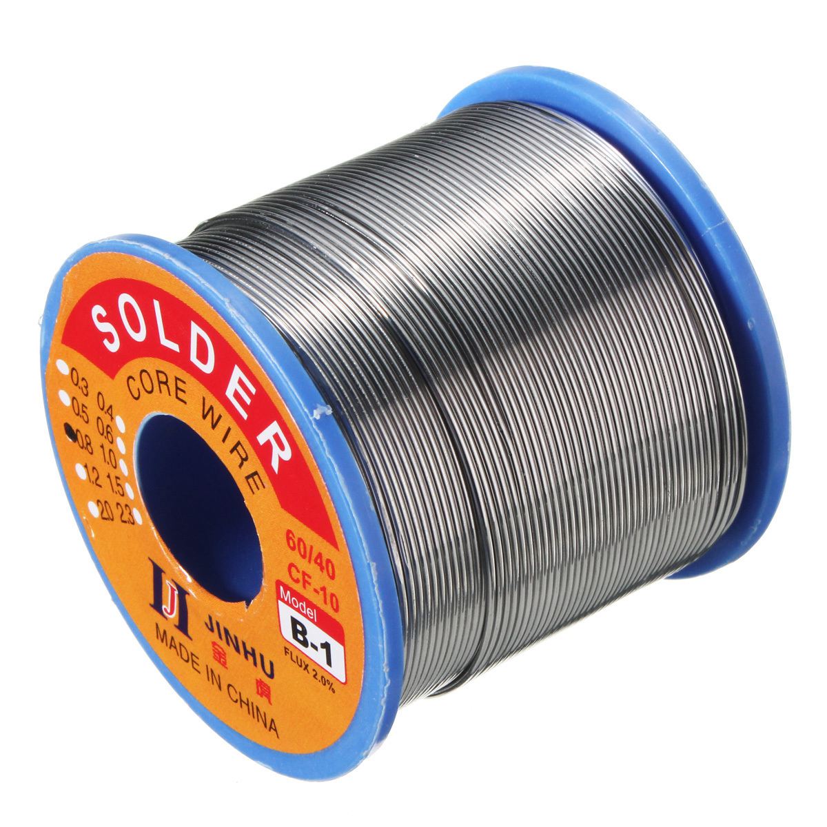 JINHU 450g 60/40 Tin lead Solder Wire Rosin Core Soldering 2% Flux, 0.5Mm 1 Reel