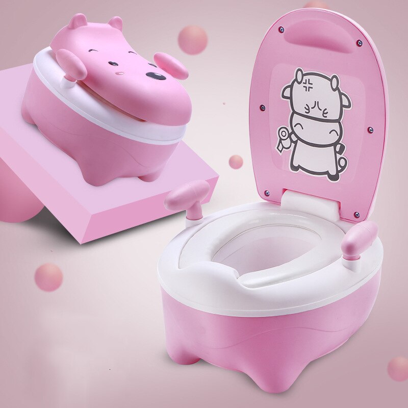 Barnpotta barnträningstecknad film mr. björn toalettbräda kan ge barn urinal bekväm potta tidig utbildning: Rosa har ofta pad