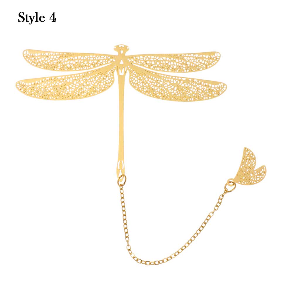 Chinese Style Metal Hollow Brass Bookmark Lotus Lotus Leaf Bookmark Stationery Fine Art Accessories