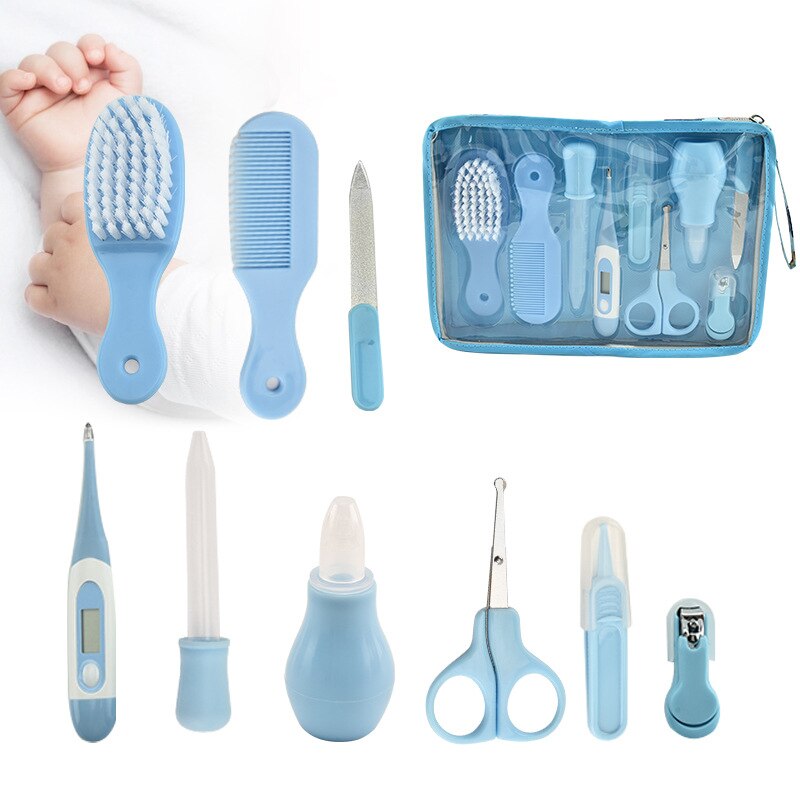 Multifunktionell baby nagelset 13 st/kit higiene bebe safty nagelklippare hårdvara manikyr näsrengöring tandborste för nyfödda