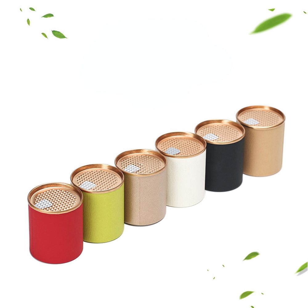 Japanese Style Kitchen Tea Box Jar Storage Holder Round Shape Sealed Disposable Tea Packaging Boxes Candy Color Box