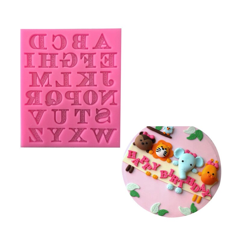 3D Hoofdletters Silicone Mold Alfabet Chocolade Fondant Mallen Fondant Taart Decoreren Gereedschappen Suikerpasta Candy Mallen